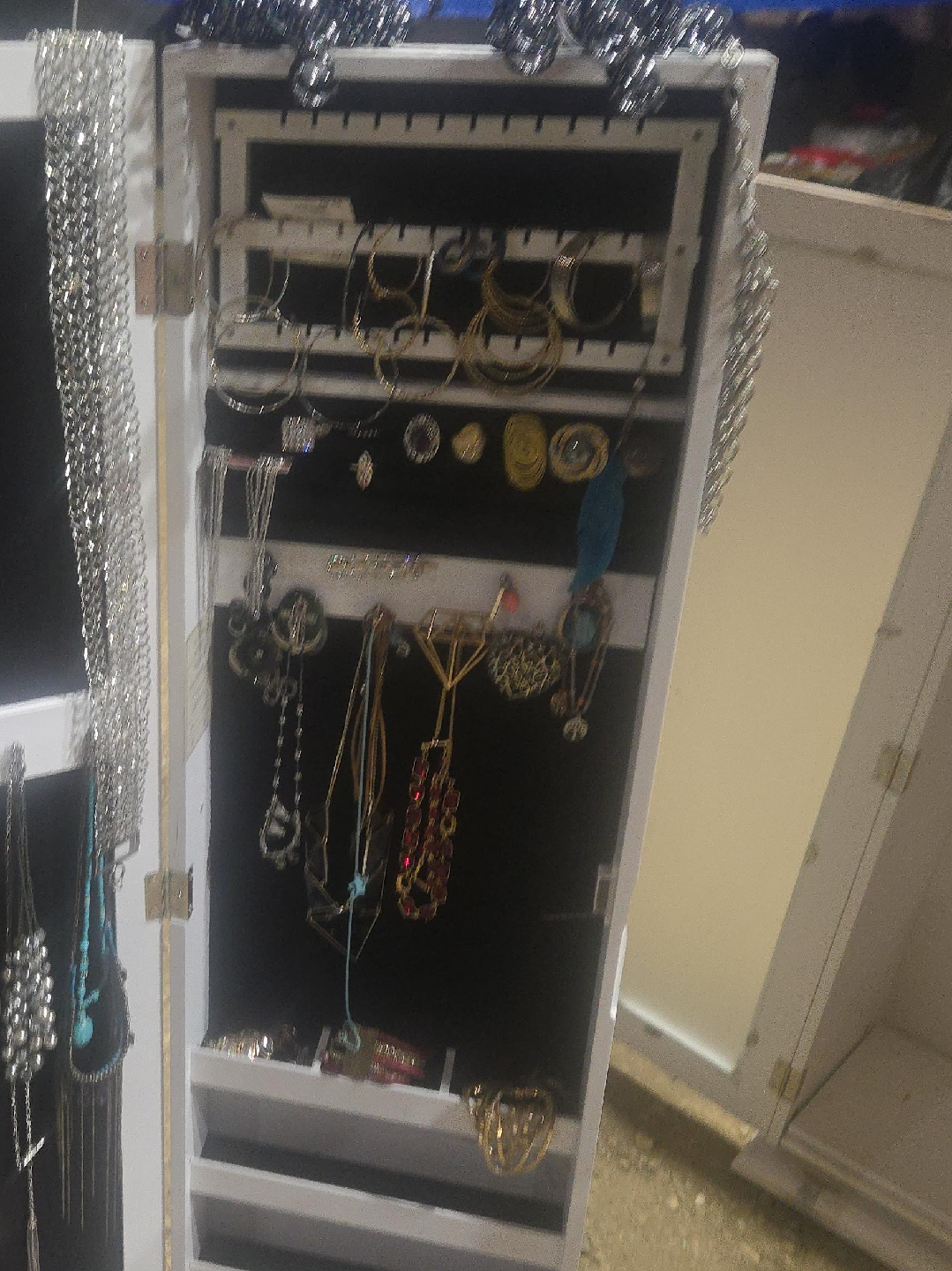 White Jewellery Storage Cabinet