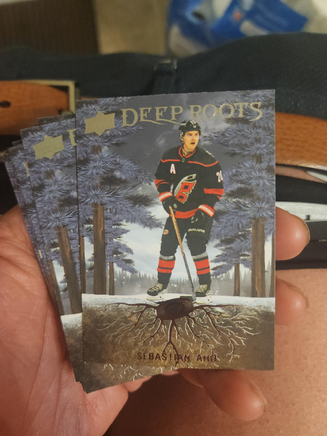 Sebastian Aho Upper Deck Deep Roots Hockey Card thumbnail