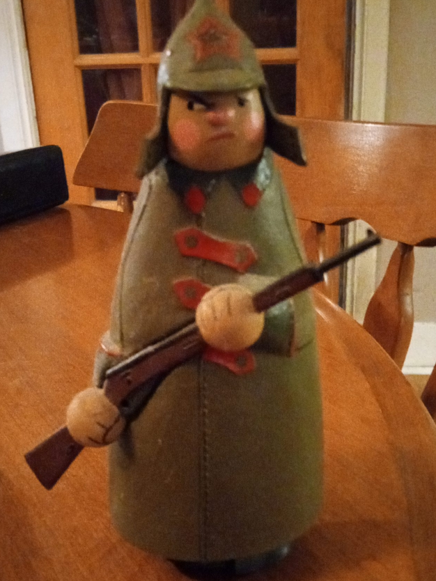 Vintage Soviet walking Soldier thumbnail
