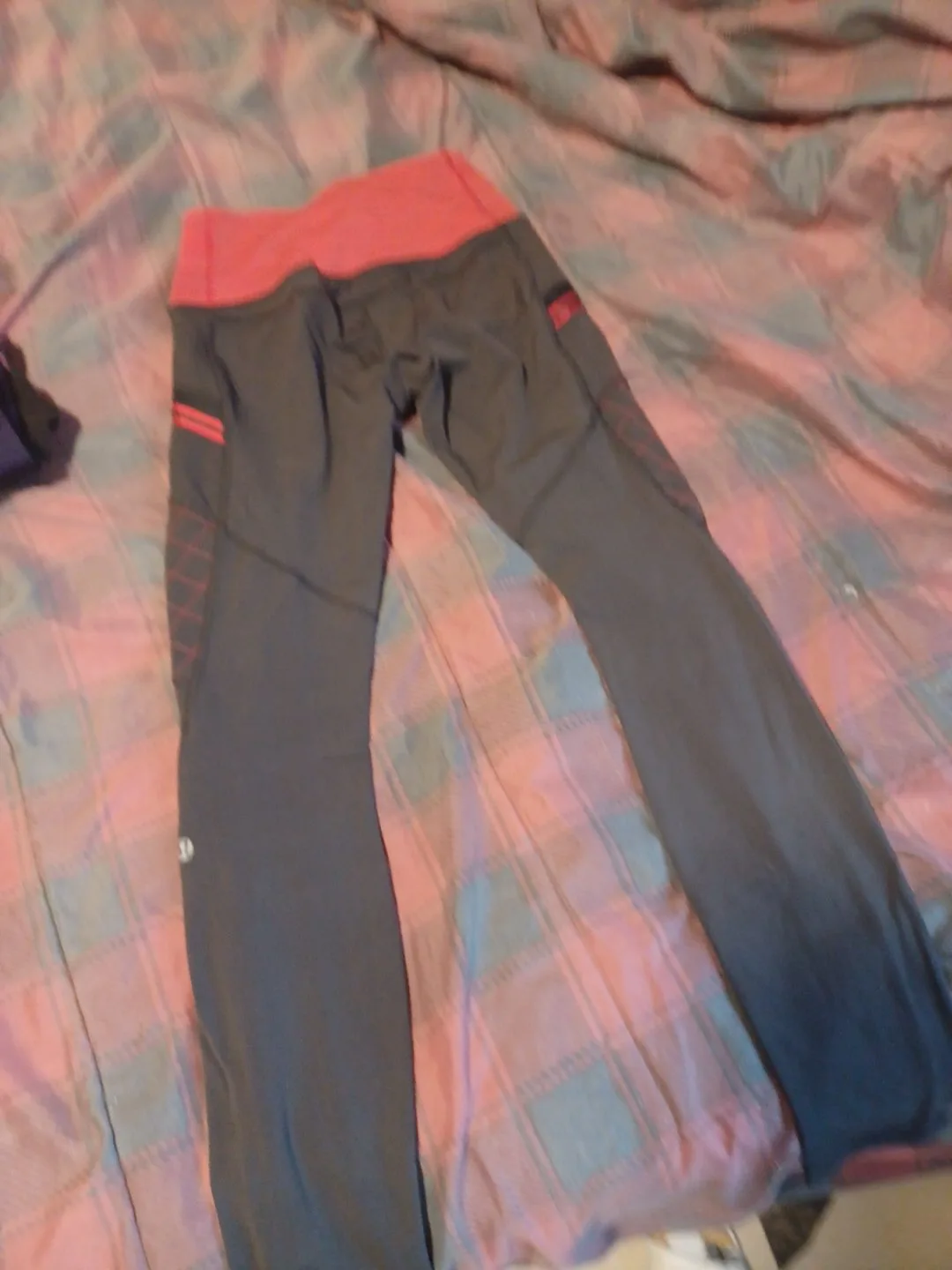 Lululemon Black & Red Leggings