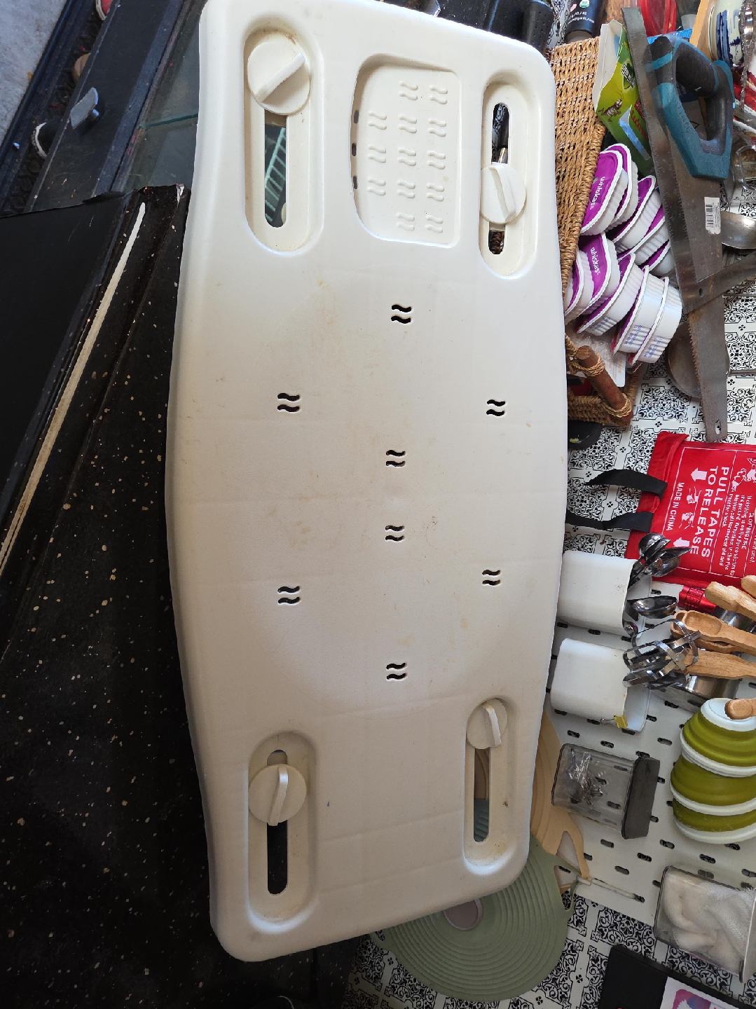 White Plastic Bath shelf thumbnail