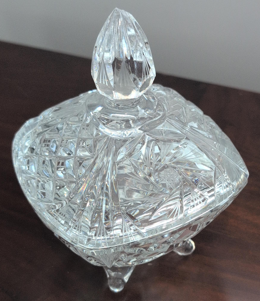 Crystal Candy Dish with Lid thumbnail