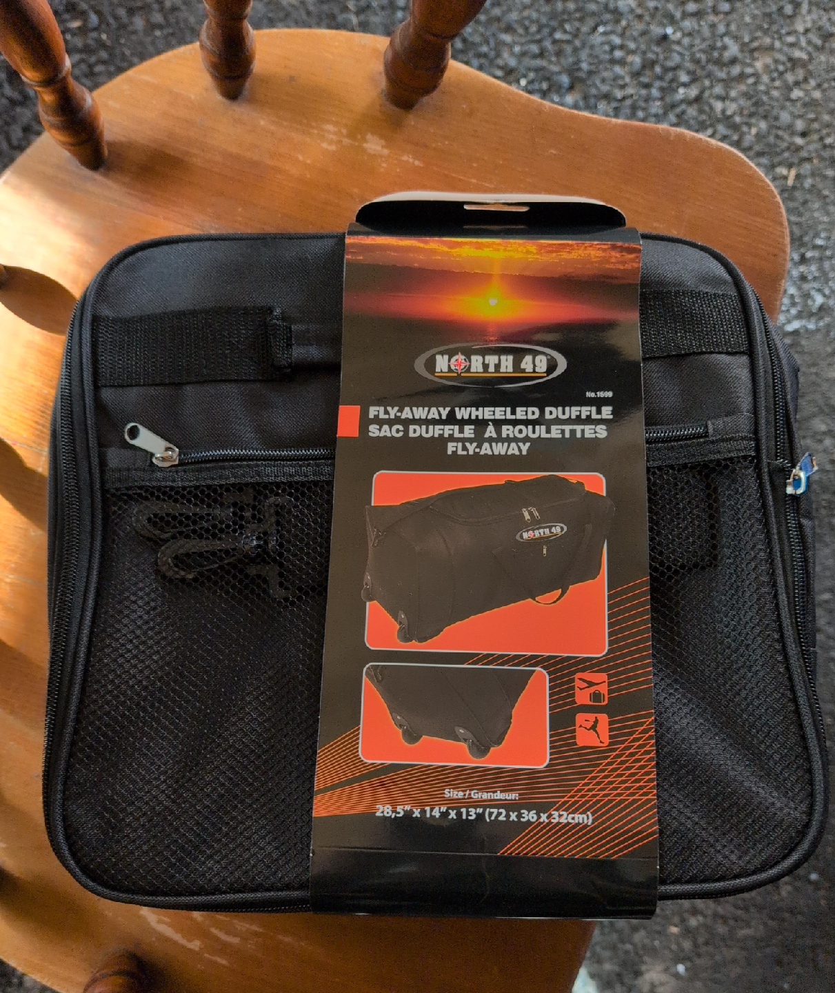 North 49 Fly-Away Wheeled Duffle - Black thumbnail