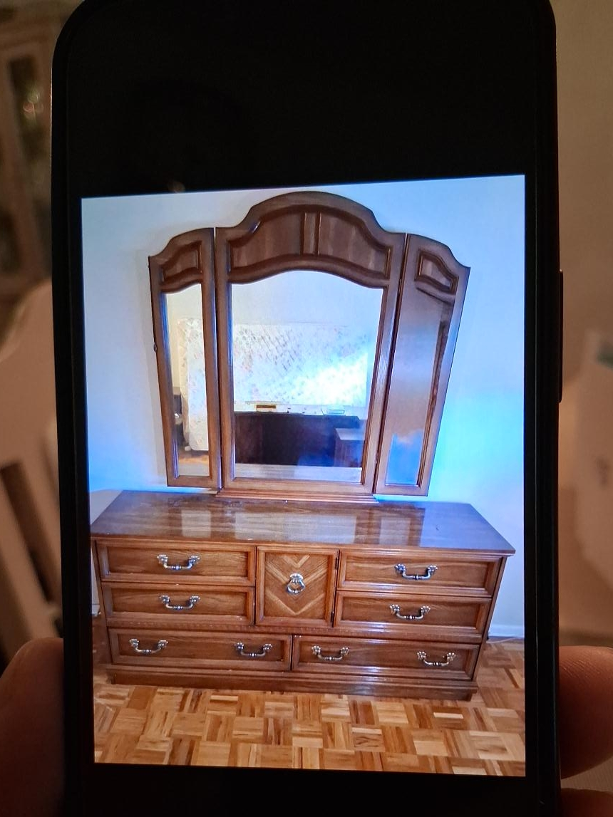 Wood Dresser with Mirror thumbnail