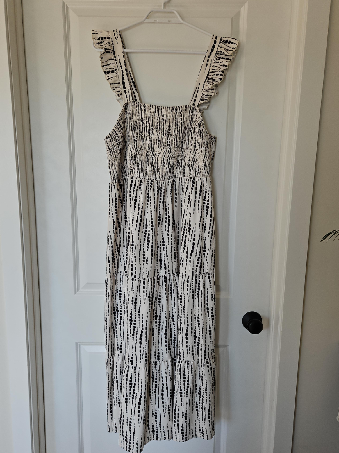 Patterned Sundress with Ruffle Straps