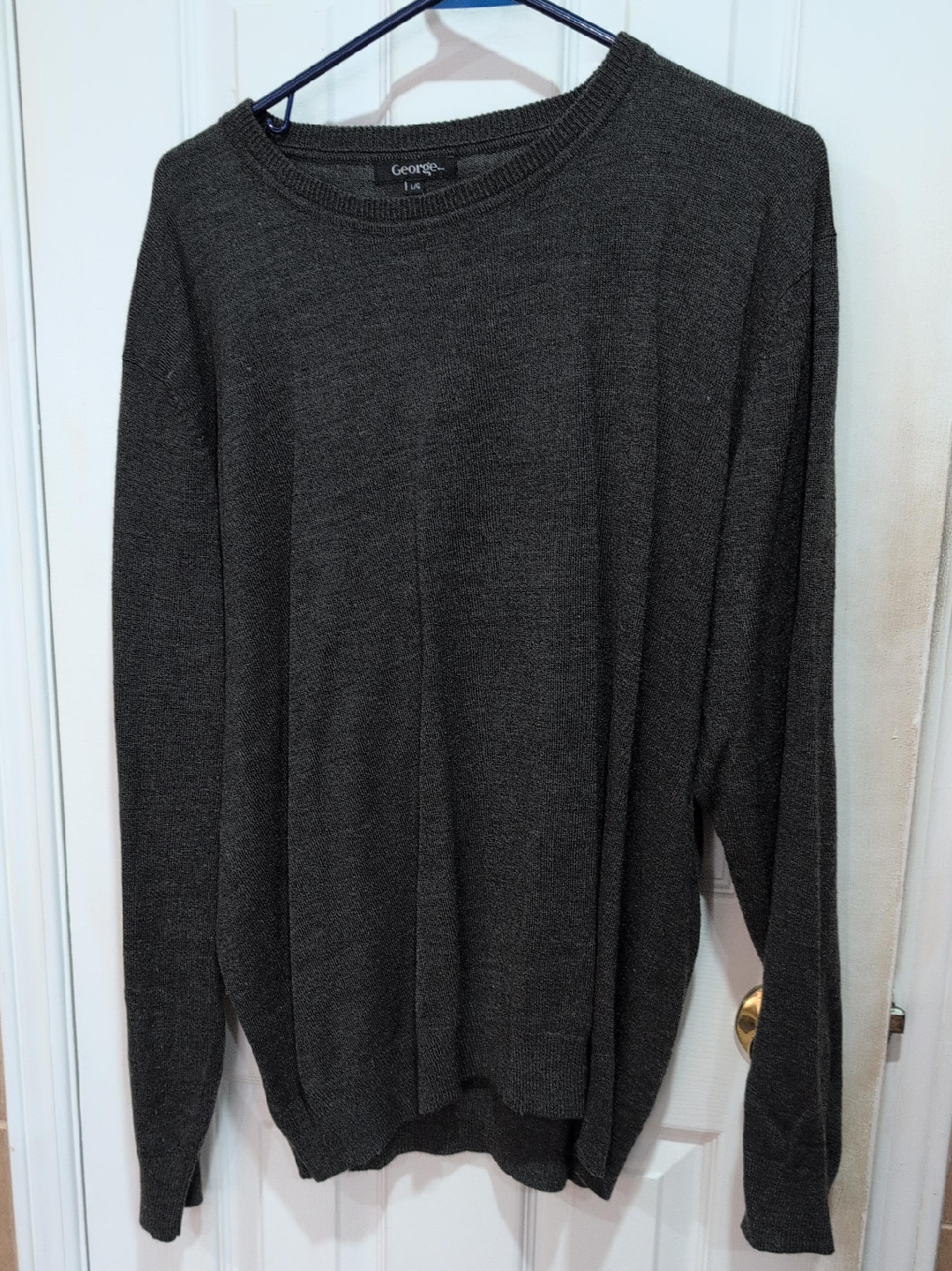 George Charcoal Grey Crew Neck Sweater - Large thumbnail