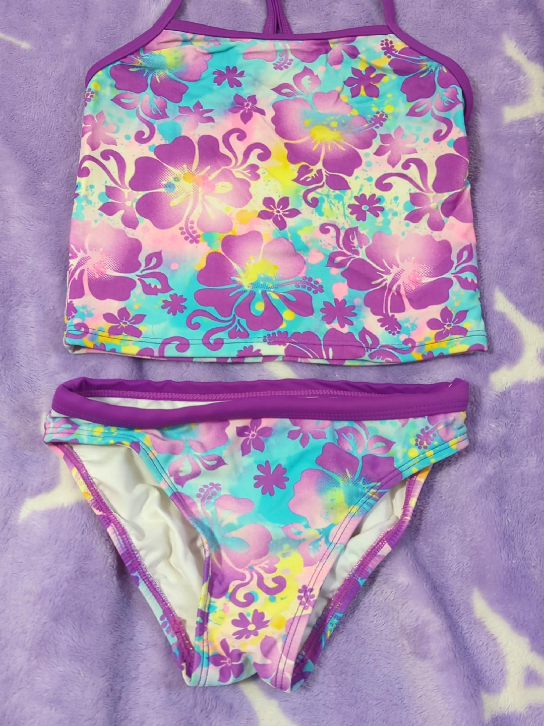 Girls' Floral Swimsuit - Size 6 thumbnail