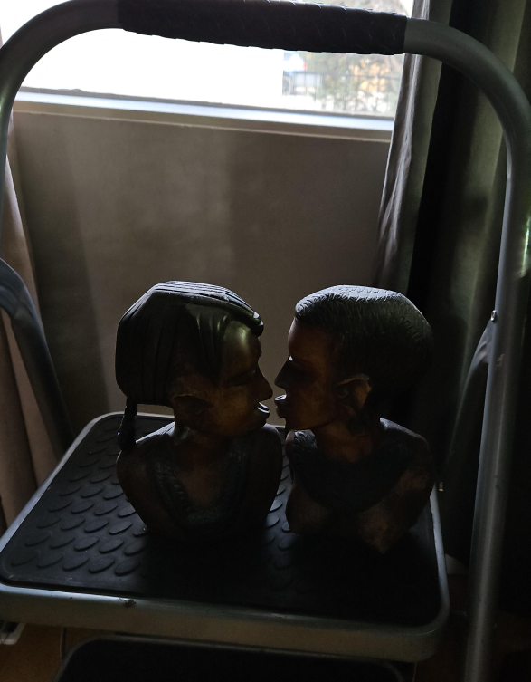 Wooden Carved Bust Sculpture