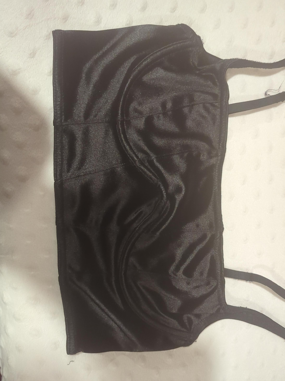 Black Satin Corset Style Bralette