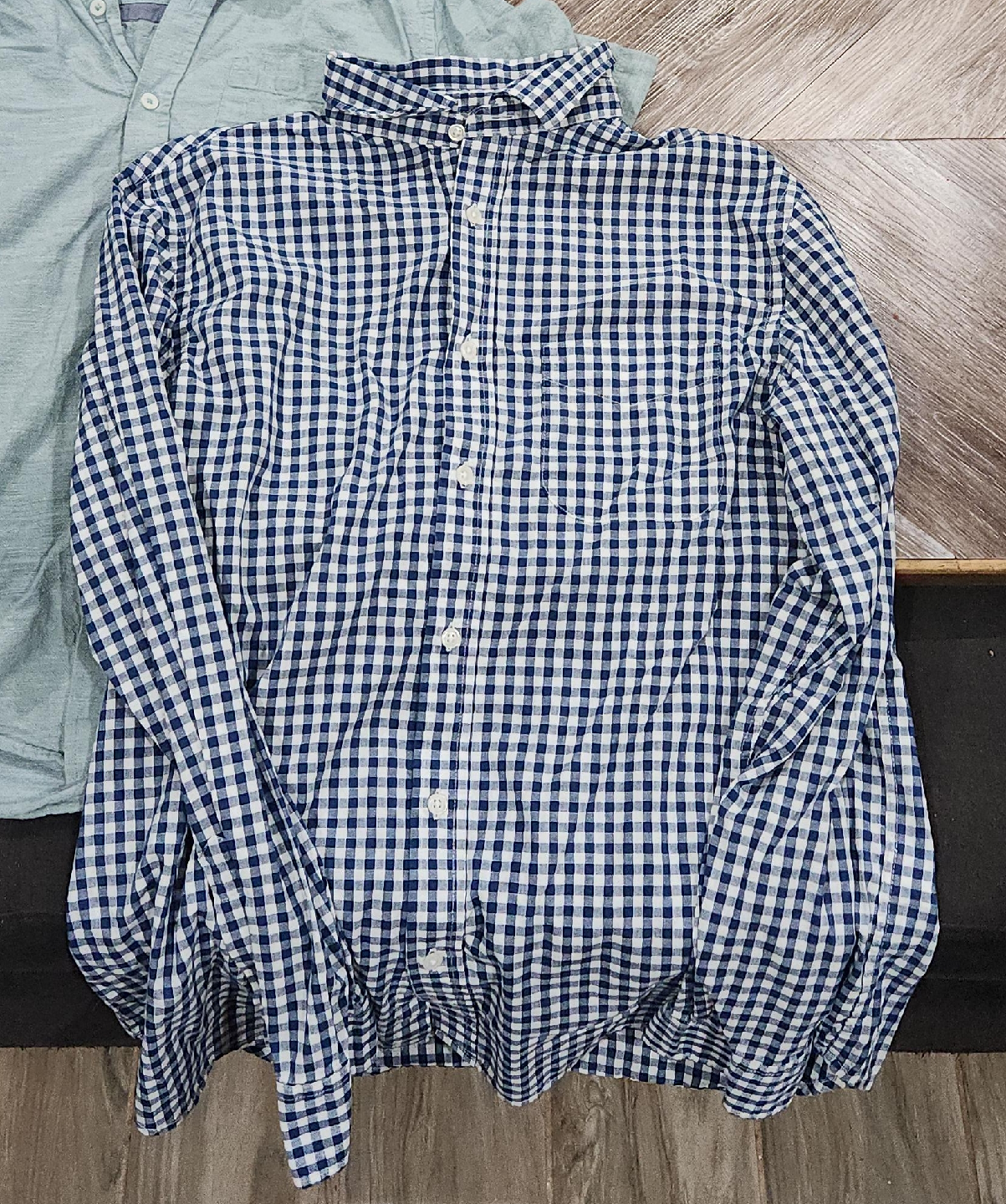 Gingham Long Sleeve Button-Up Shirt thumbnail