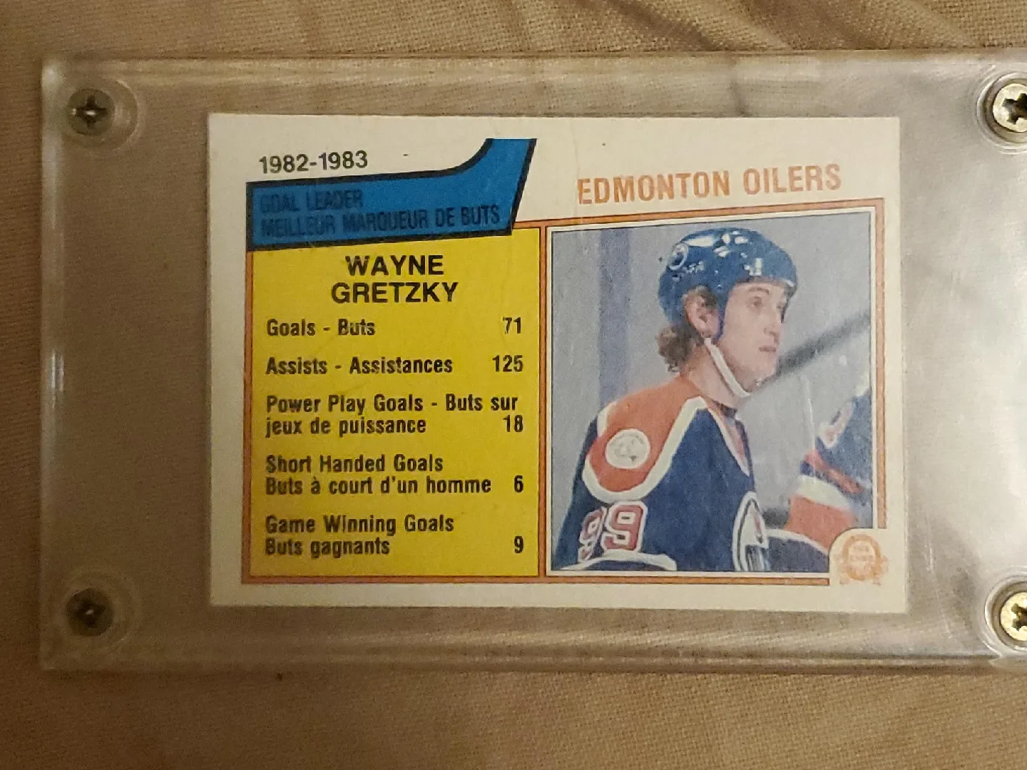 Wayne Gretzky 1982-1983 Edmonton Oilers Card