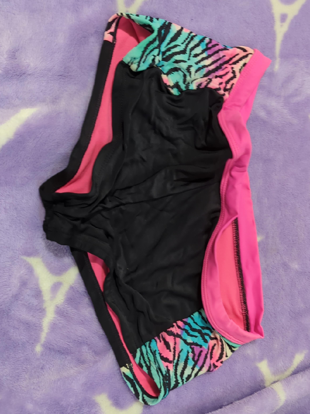 Swimsuit - Black, Pink, Zebra Print - L/G (14) thumbnail
