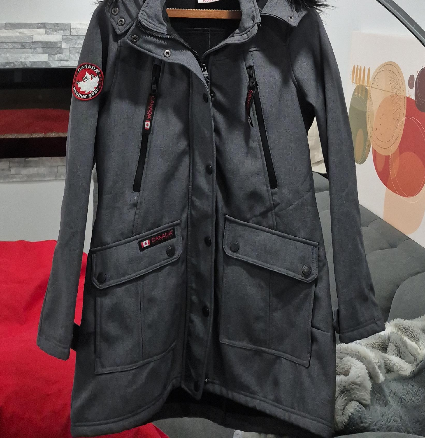 Ladies Canada Weather Gear Jacket - Grey thumbnail