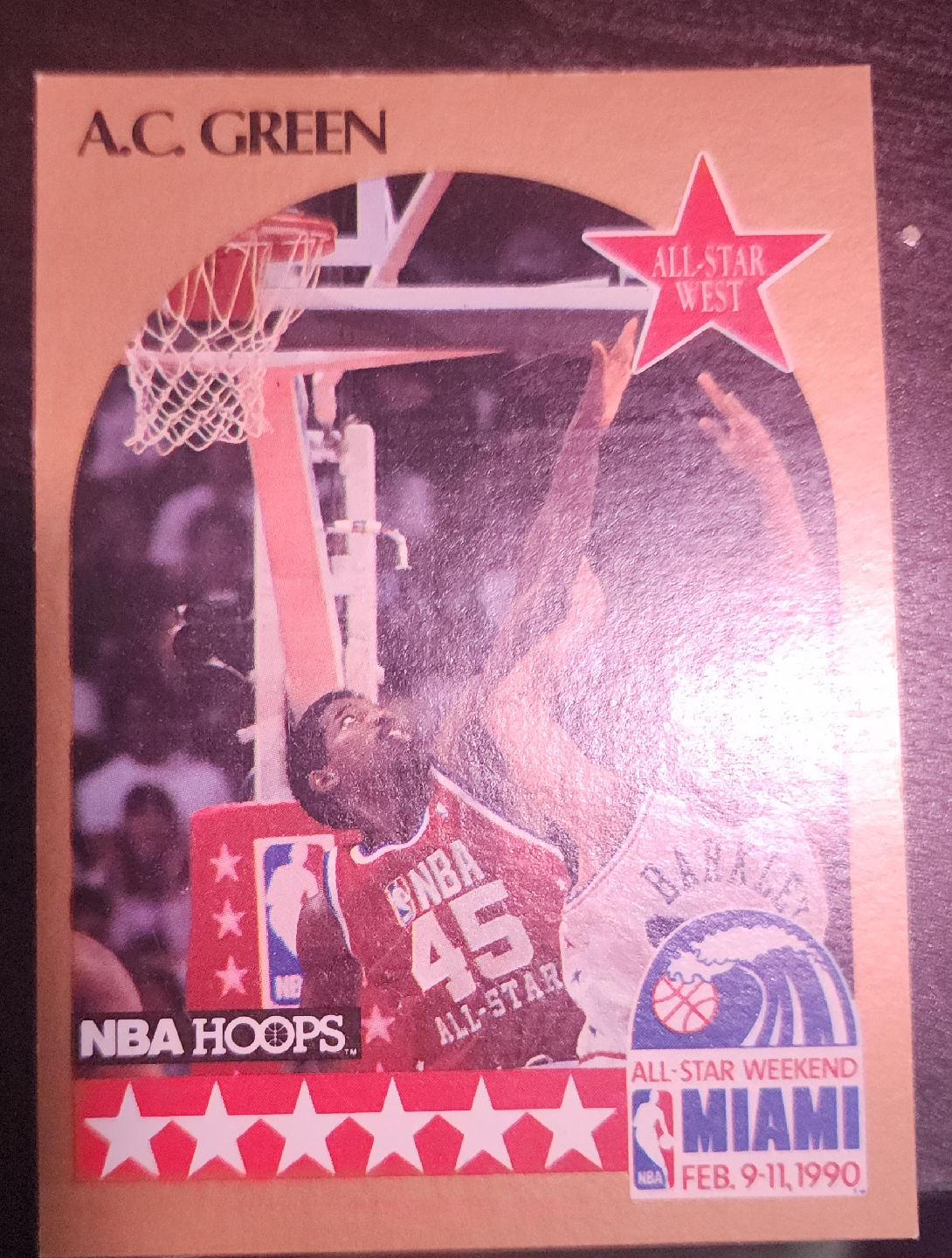 A.C. Green NBA Hoops All-Star Weekend Miami Card thumbnail