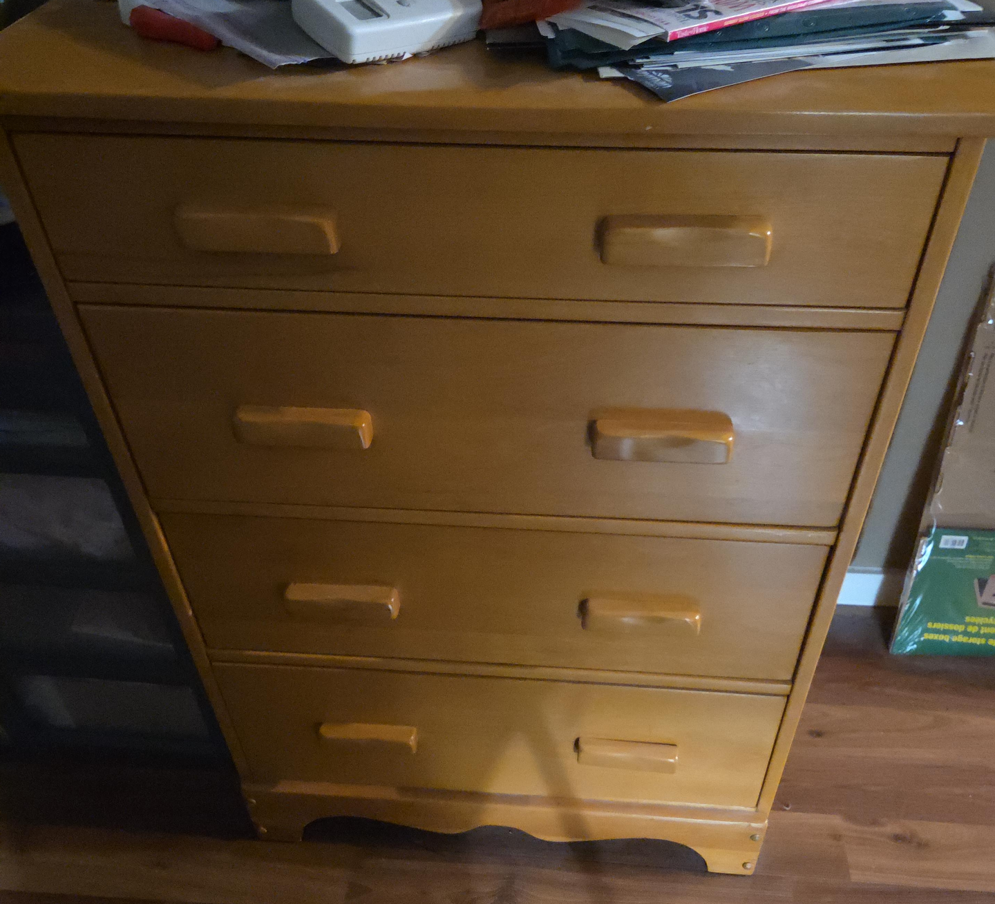 Wooden 4-Drawer Dresser