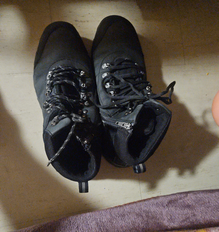 Black hiking boots, size unknown thumbnail