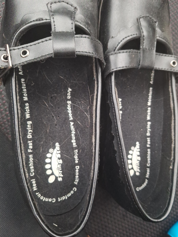 Spring Step Black Leather Shoes Size 8 thumbnail