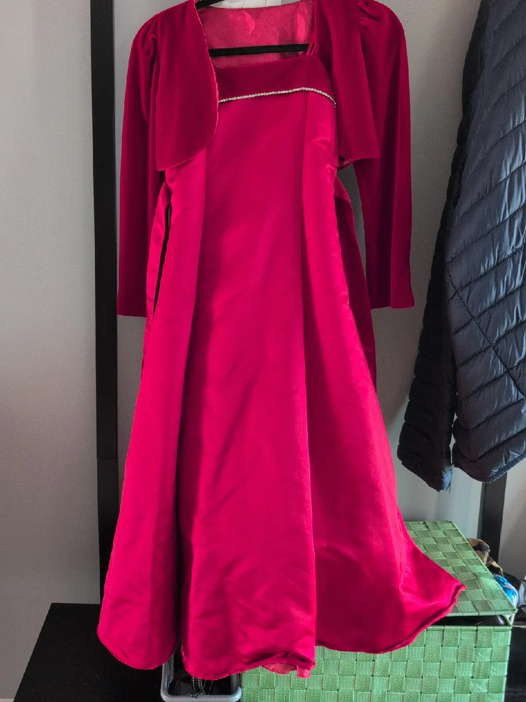 Leeying Bong Red Dress with Bolero - Size 12