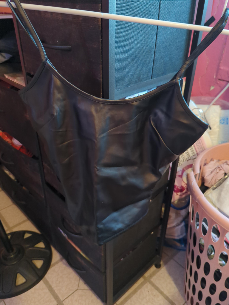 Berkeley June Black Leather Tank Top - Size S thumbnail