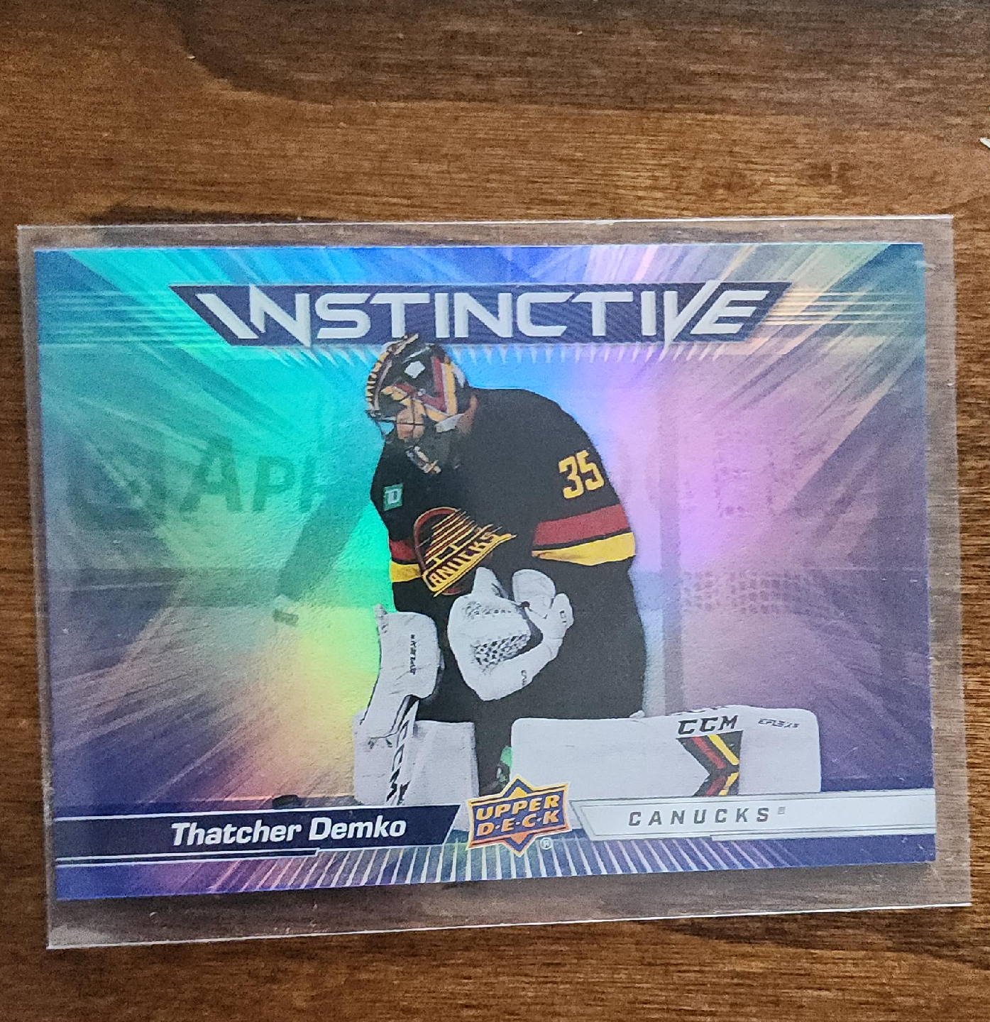 Thatcher Demko Upper Deck Canucks Hockey Card thumbnail