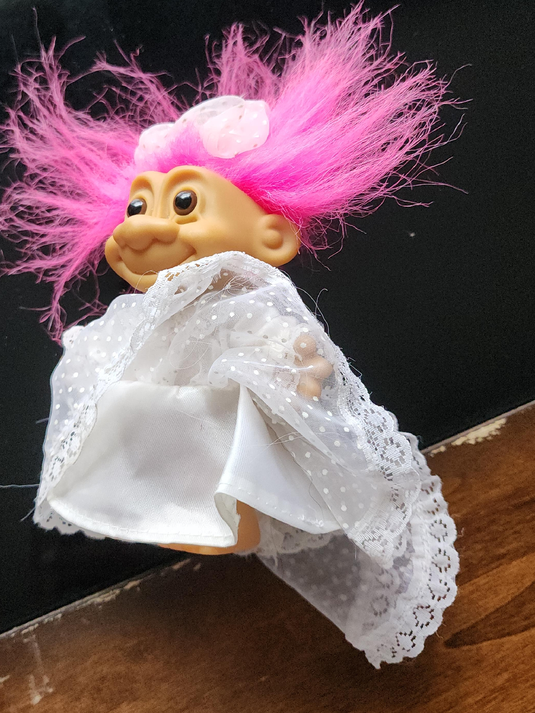 Vintage Troll Doll with Pink Hair thumbnail