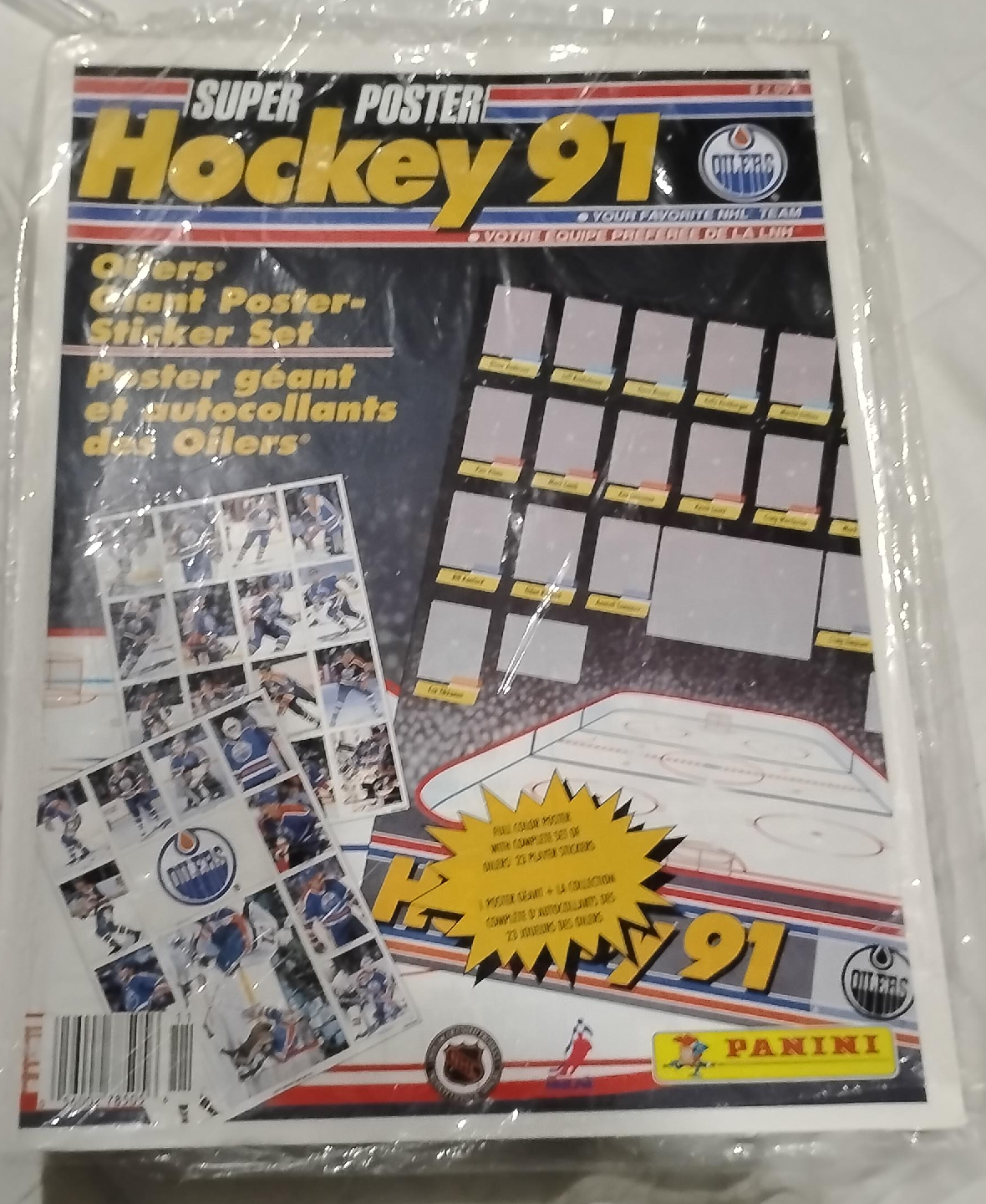 Oilers Hockey '91 Super Poster Sticker Set thumbnail