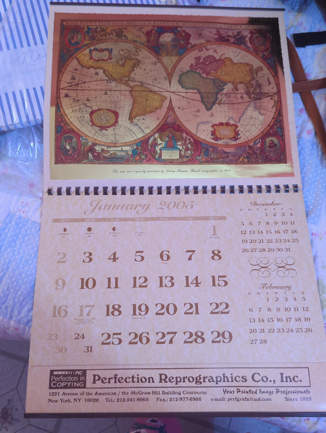 Antique Map Calendar - January 2005 thumbnail