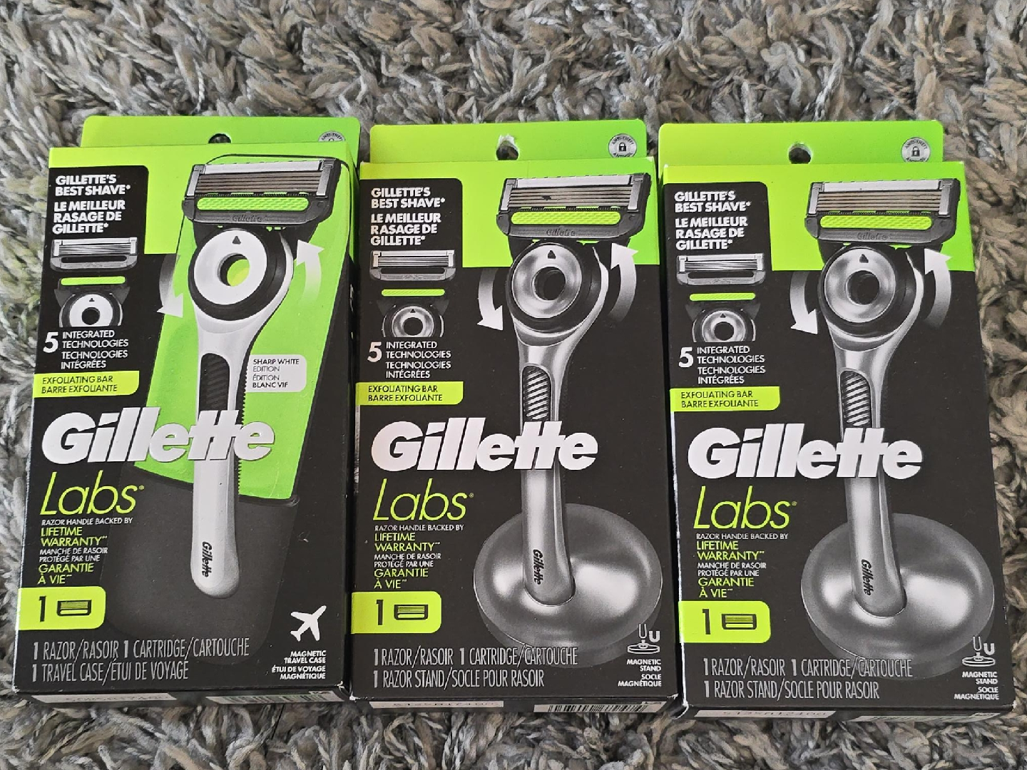 3 x Lot of Gillette Labs Razor - New! thumbnail