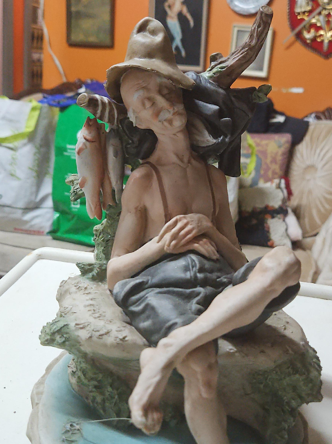 Vintage Fisherman Figurine thumbnail