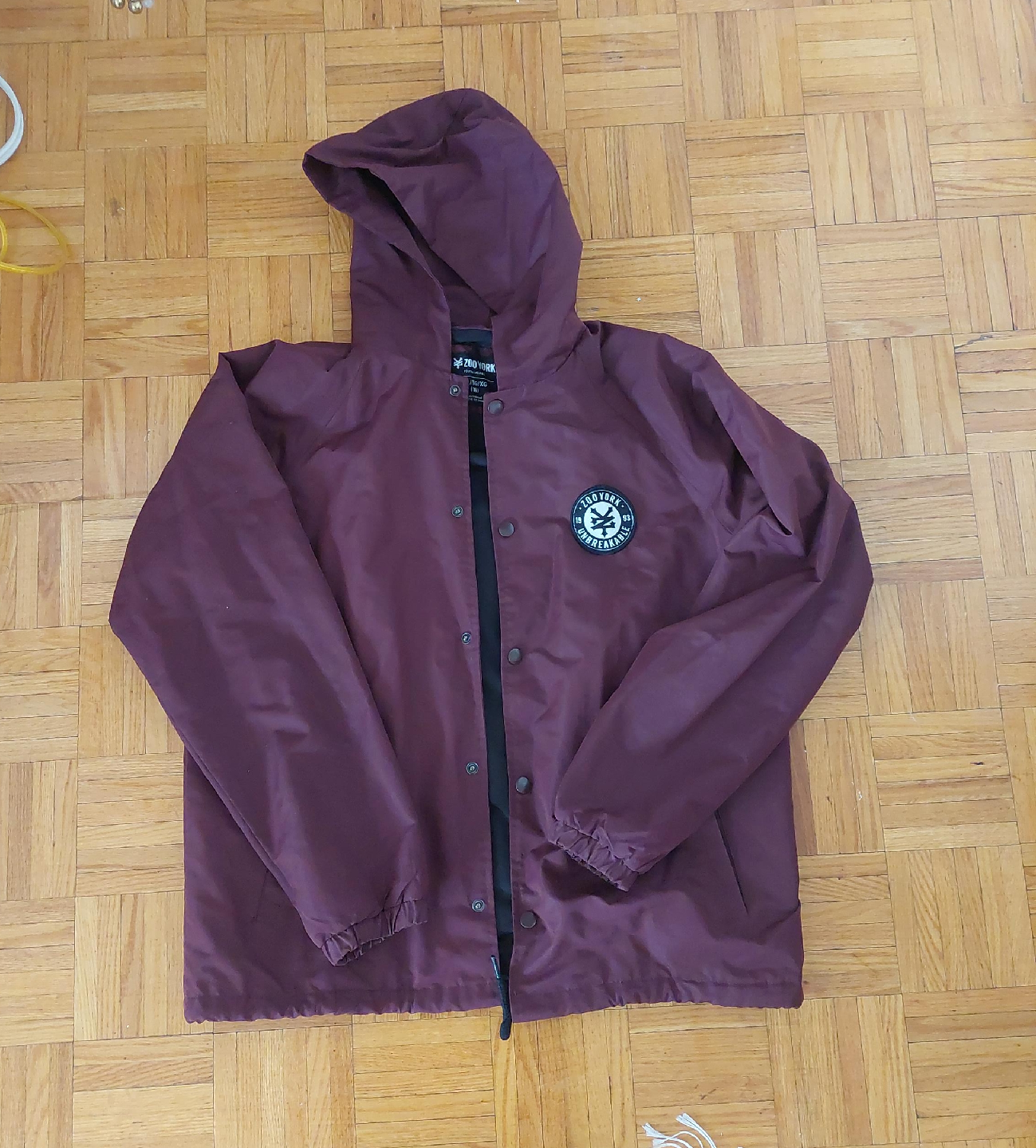 Zoo York Burgundy Coach Jacket - Size L thumbnail