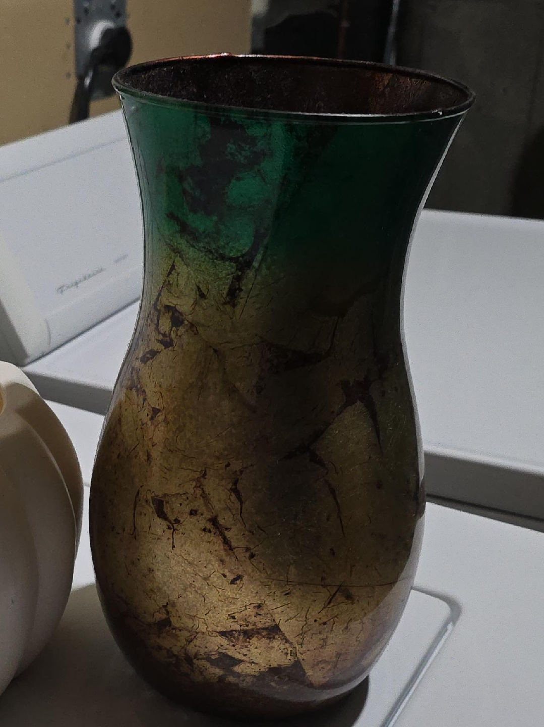 Green and Gold Decorative Vase