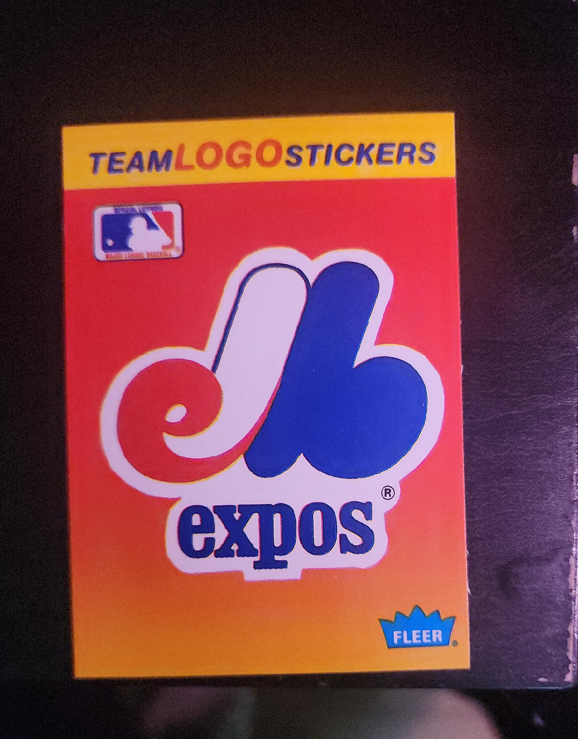 Montreal Expos Team Logo Stickers - Fleer thumbnail