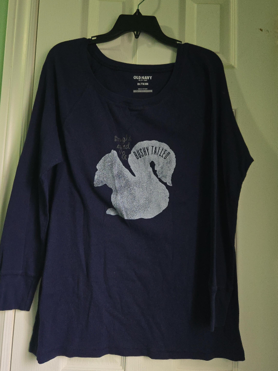 Old Navy XXL/TTG Navy Squirrel T-Shirt thumbnail