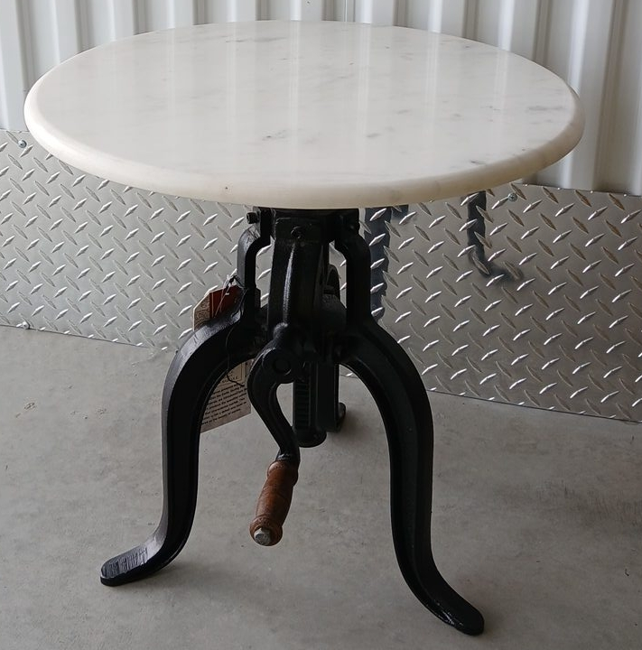 Marble Top Cast Iron Adjustable Table thumbnail