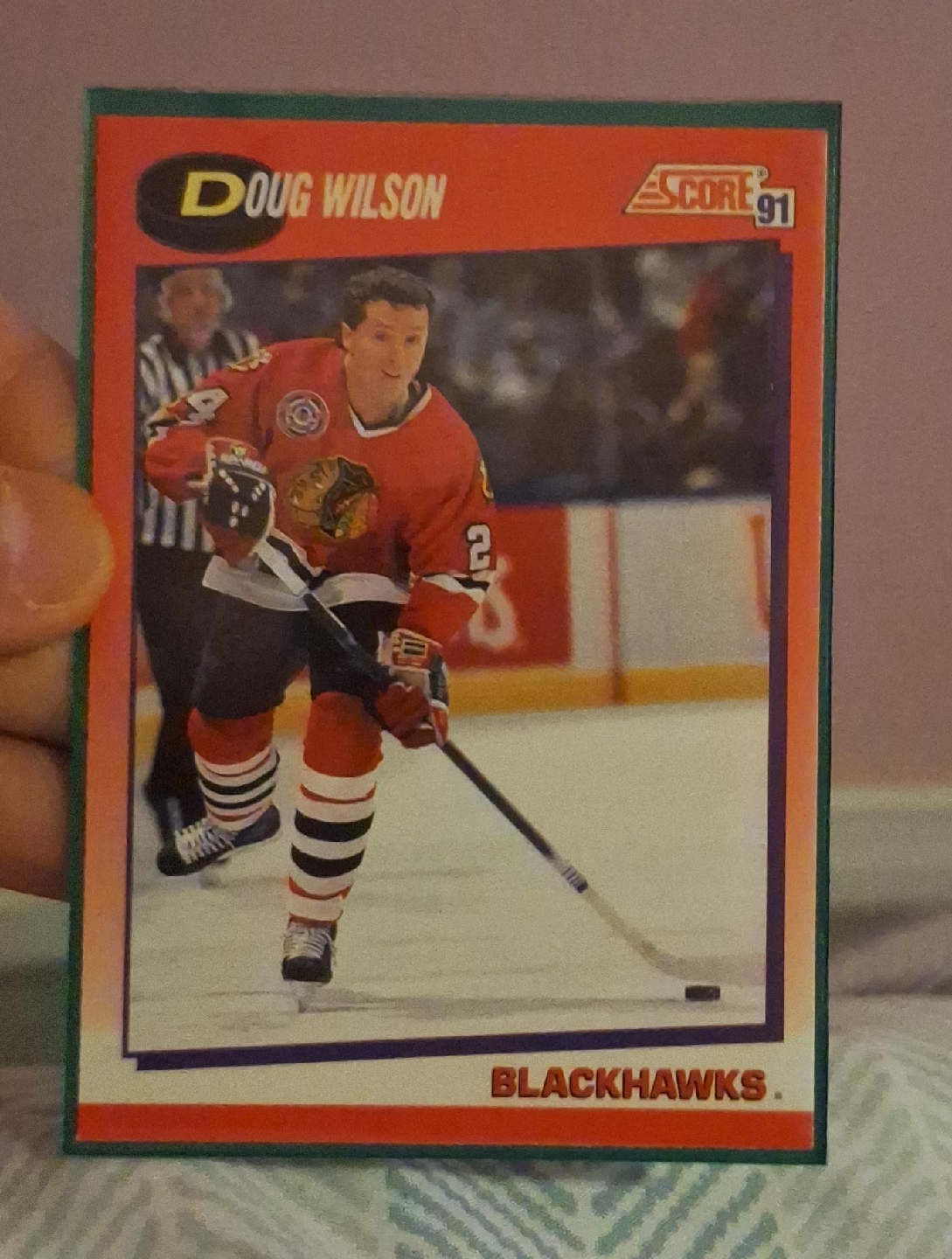 Doug Wilson Blackhawks Score 91 Hockey Card thumbnail