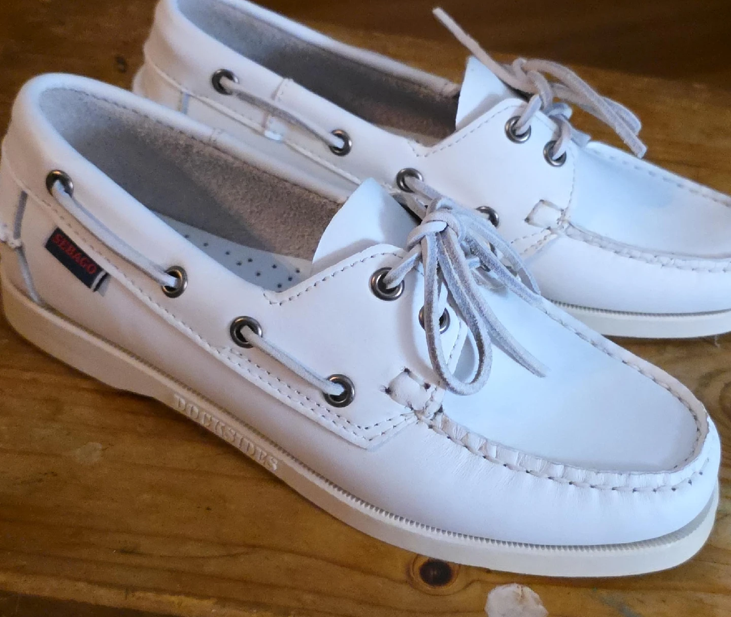 Sebago Docksides Boat Shoes - White()(b2) thumbnail