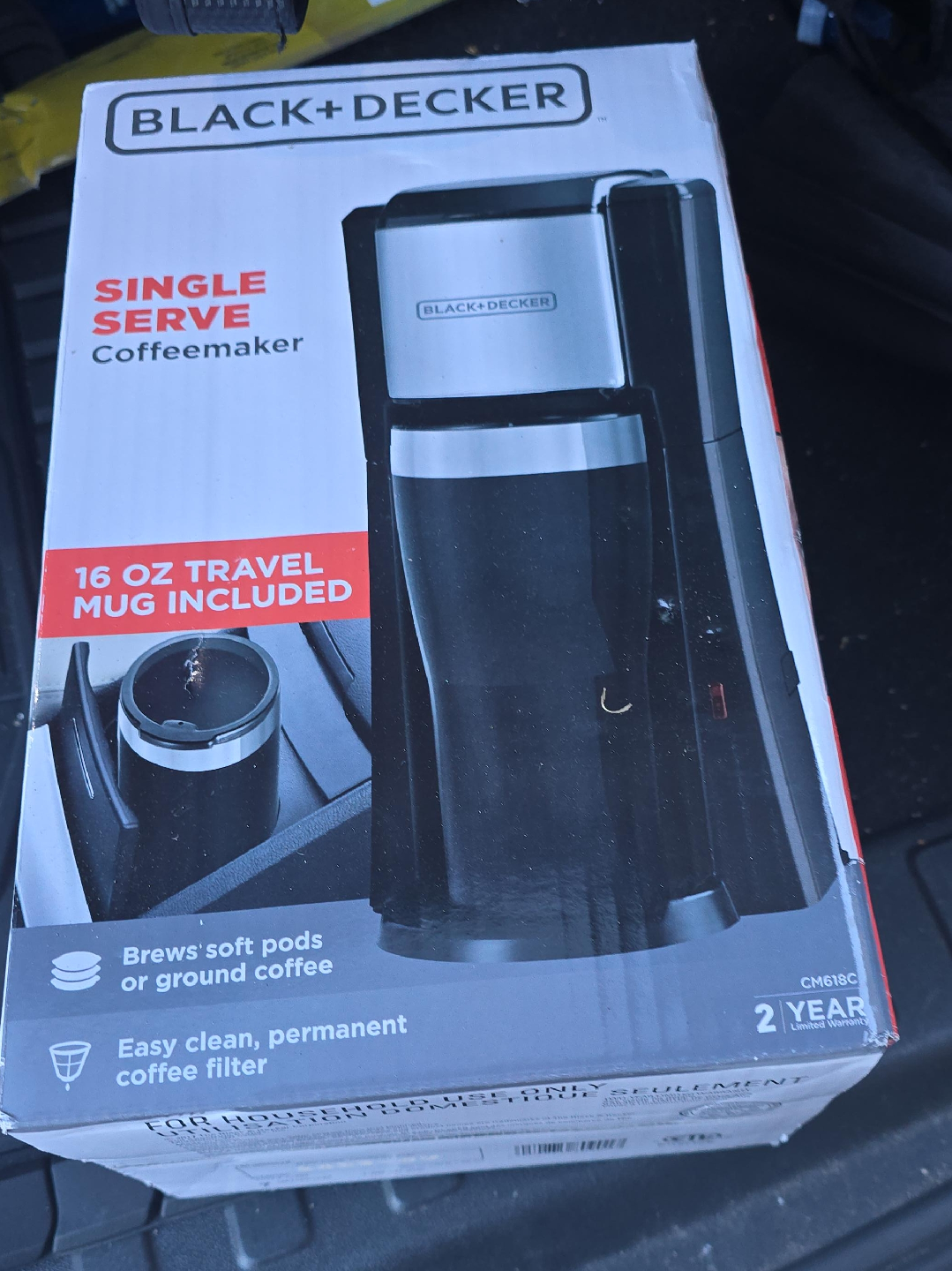 Black+Decker Single Serve Coffeemaker w/ 16oz Mug thumbnail