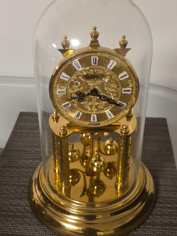 Jahresuhr Anniversary Clock with Glass Dome thumbnail