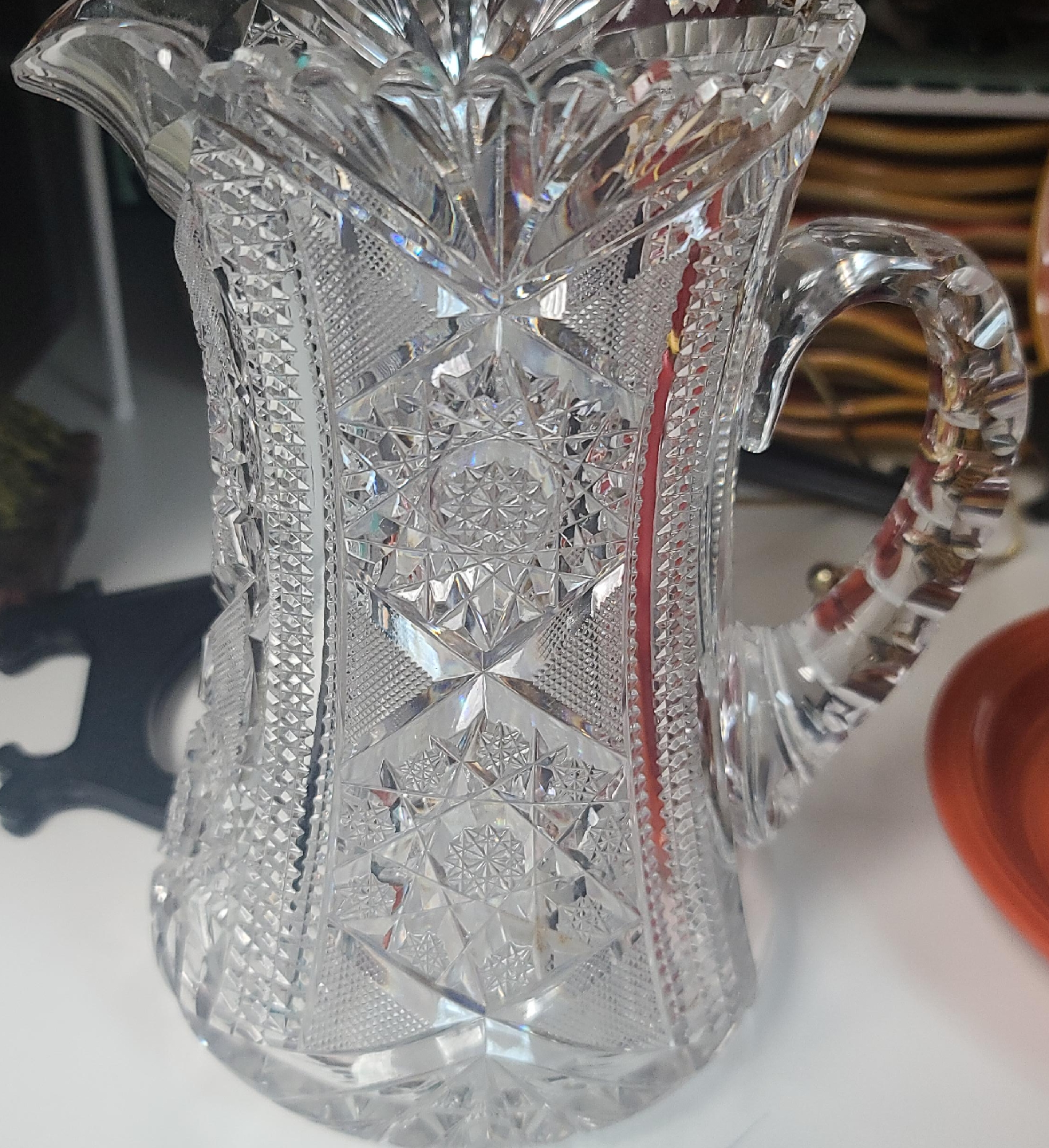 Vintage Cut Glass Pitcher thumbnail