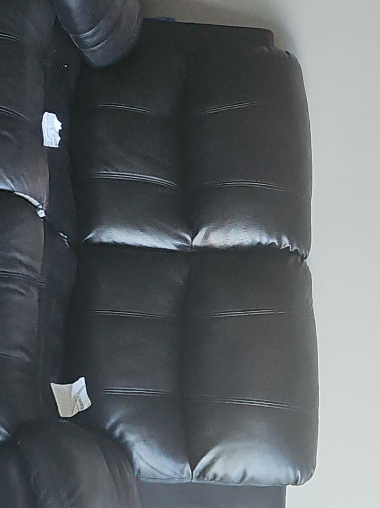 Black Leather Reclining Loveseat & Chair Set thumbnail