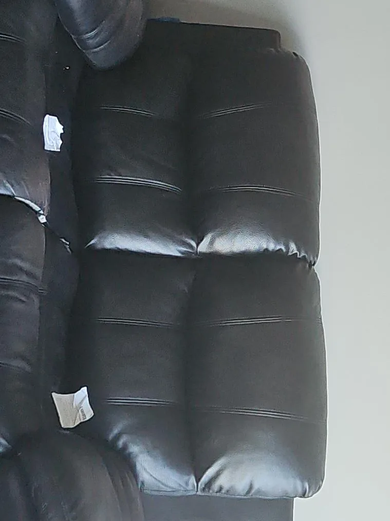 Black Leather Reclining Loveseat & Chair Set