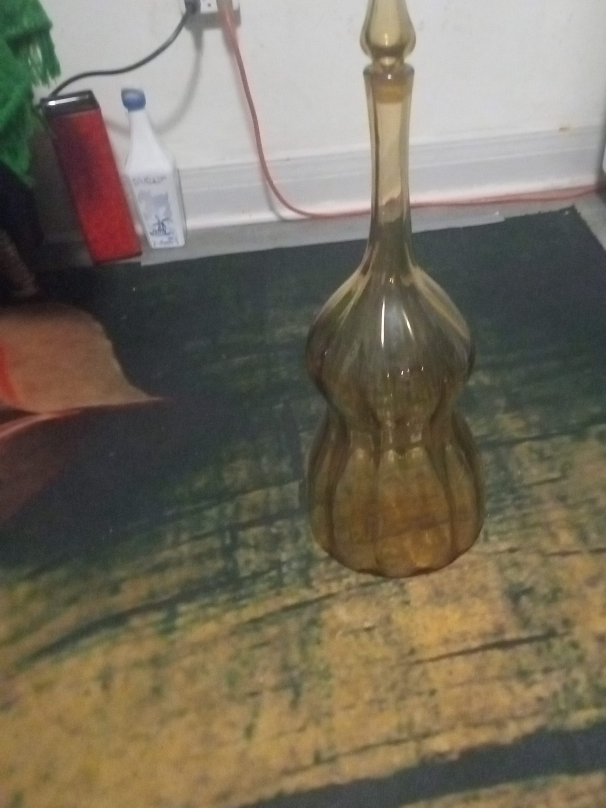 Vintage Glass Decanter with Stopper thumbnail