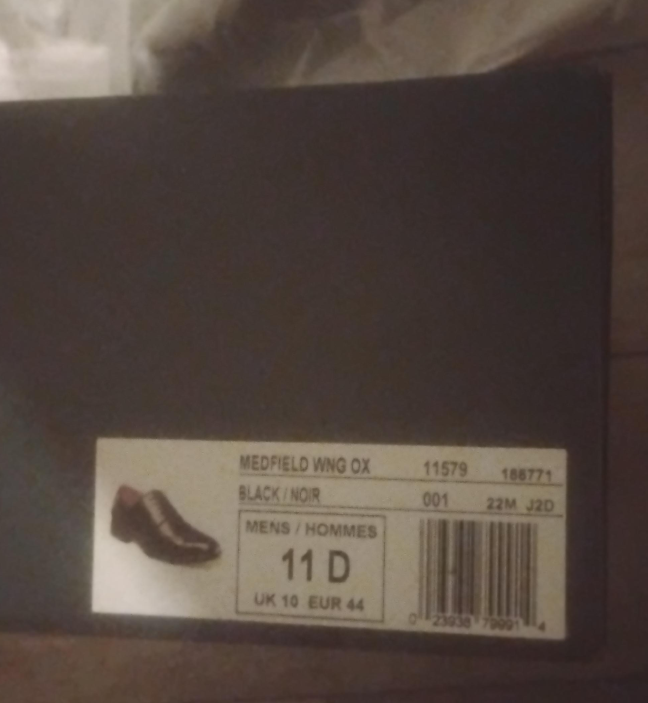 Medfield Wng Ox Black Mens Dress Shoes - Size 11D