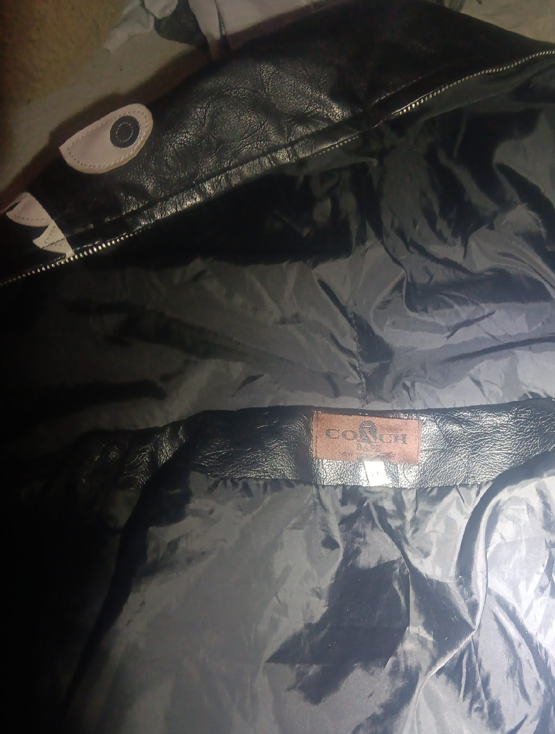 Coach Black Leather Jacket, Size 8