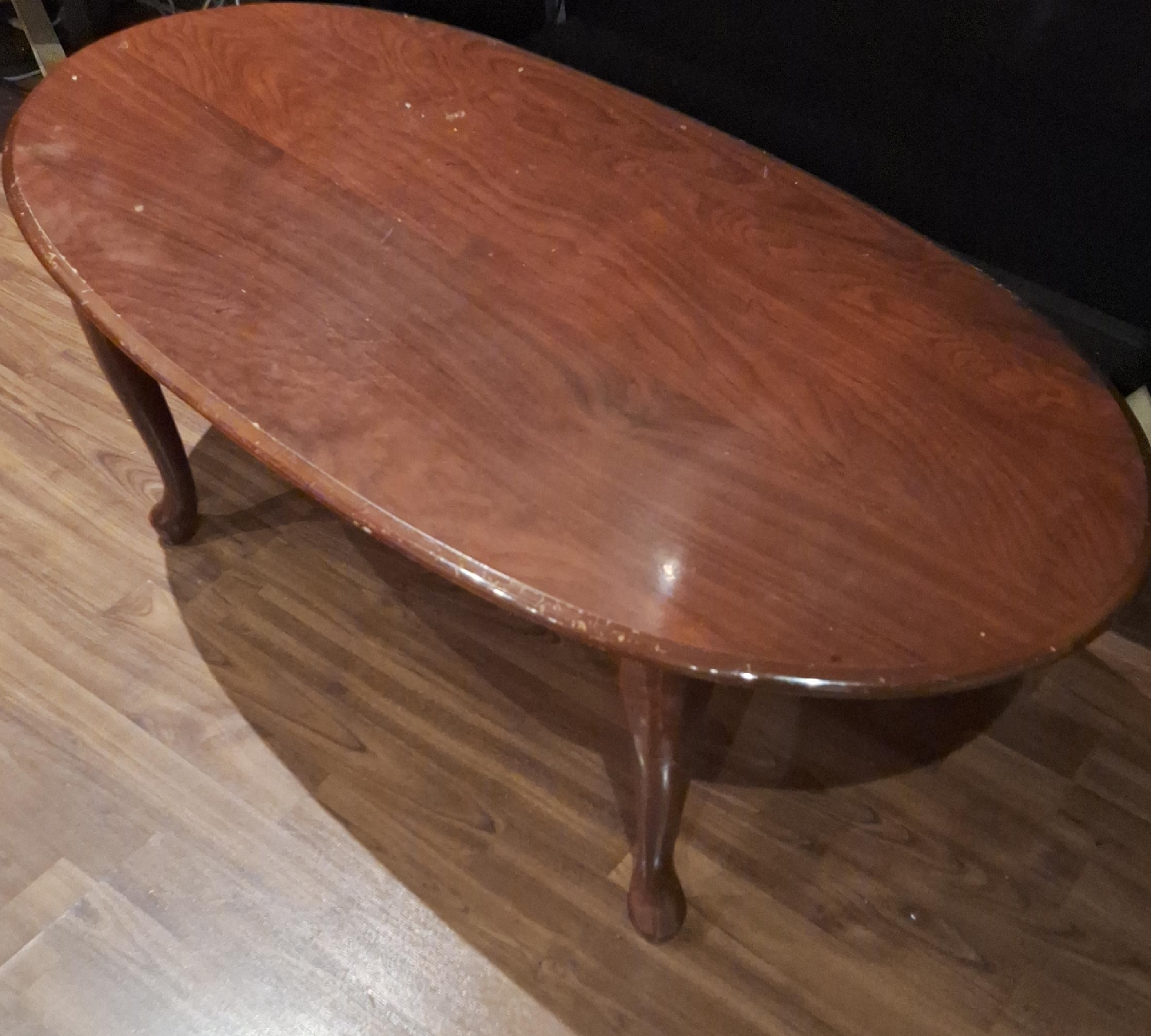 Oval Wooden Coffee Table thumbnail