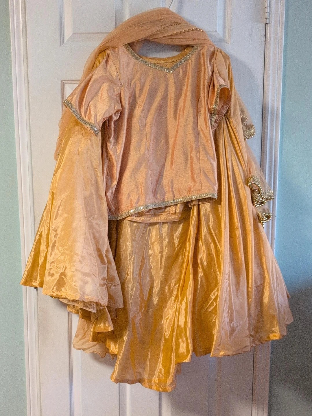 Gold Lehenga Choli Set thumbnail