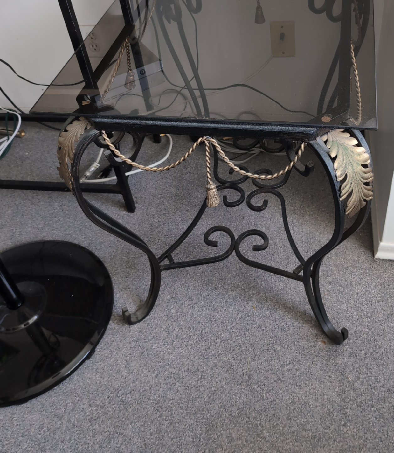 Glass Top Coffee Table with Metal Frame thumbnail