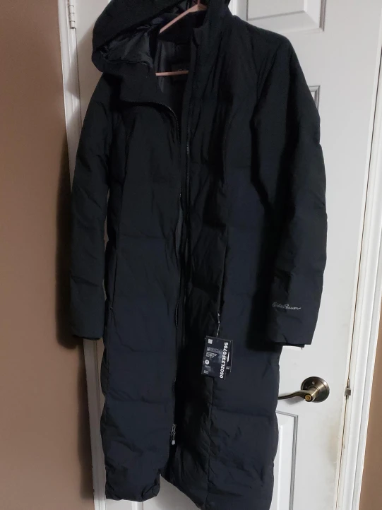 Eddie Bauer Maxi Down Coat - Black size Large