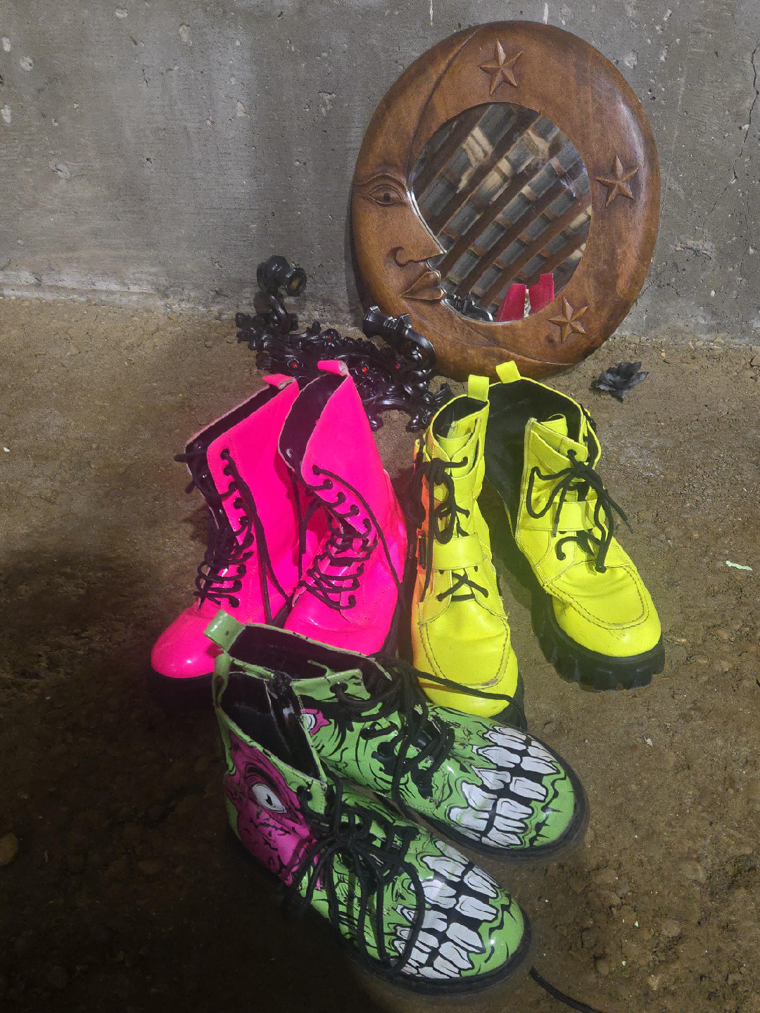 Assorted Boots - Pink, Yellow, Green thumbnail
