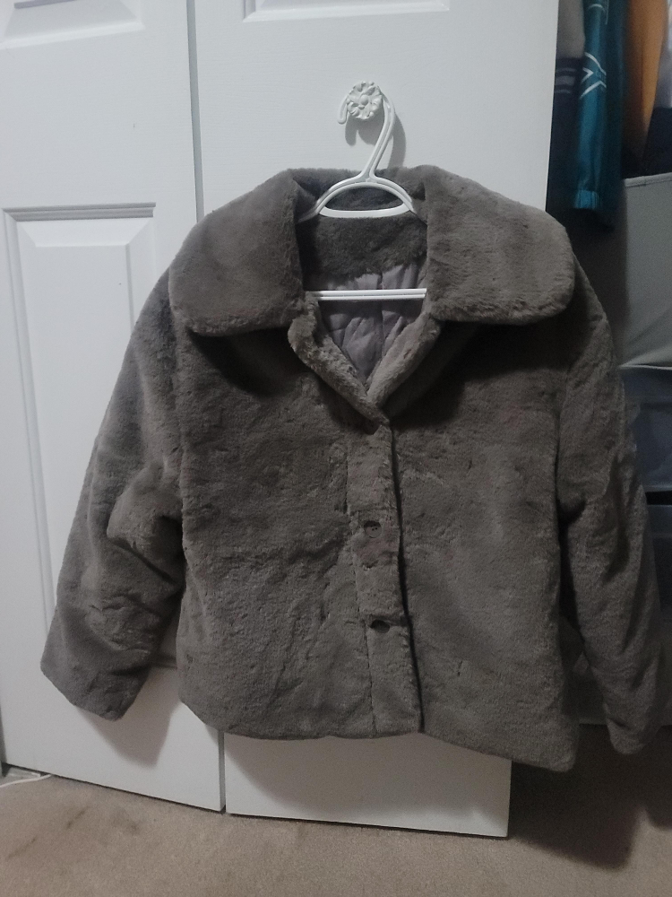 Faux Fur Grey Jacket thumbnail